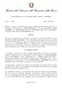918 data, 21/02/2014 Oggetto: contratto individu