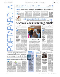 A scuola la realtà in un giornale