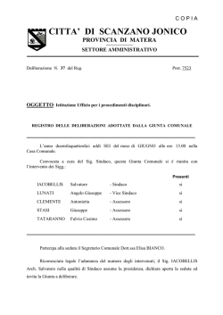 Istituzione Ufficio per i procedimenti disciplinari