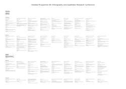 Detailed Programme 5th Ethnography and Qualitative Research