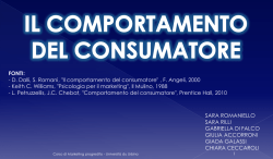 IL COMPORTAMENTO DEL CONSUMATORE