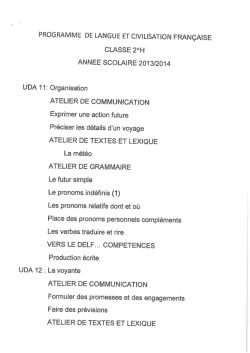 programme de langue et civilisation française uda11