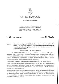 CITTA di AVOLA - Comune di Avola