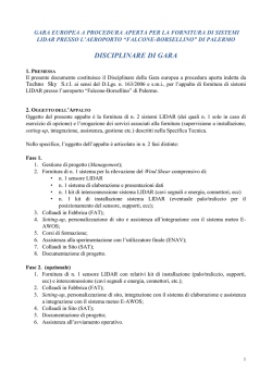 Disciplinare di gara LIDAR