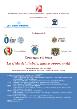La sfida del diabete: nuove opportunità