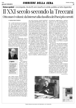 Il XXI secolo secondo la Treccani