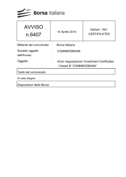 AVVISO n.6407 - Borsa Italiana