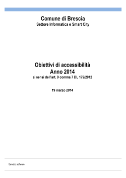 Obiettivi di accessibilità - marzo 2014