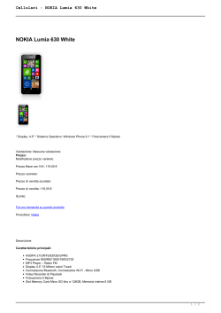 Cellulari : NOKIA Lumia 630 White