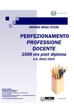 Master Discipline per la Didattica - Università degli Studi Guglielmo