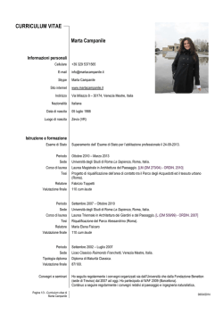 curriculum vitae - martacampanile.it
