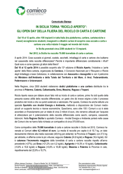 in sicilia torna &ldquo;riciclo aperto&rdquo;: gli open day della filiera del