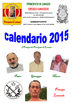 calendario 2015 - circolo lunassese