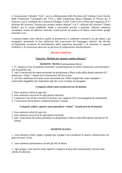 Insieme per suonare, cantare, danzare