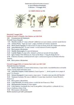 IL CORPO DEGLI ALTRI_programma maggio 2014