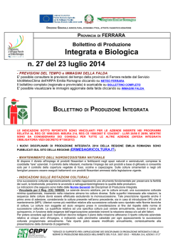 N° 27 bollettino integrato 23 lug 14