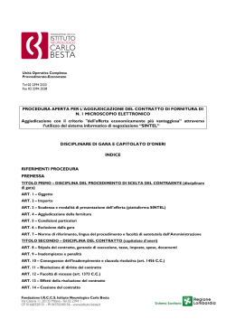 Disciplinare di gara - Microscopio elettronico