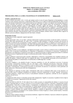 Diritto processuale civile 2013/2014