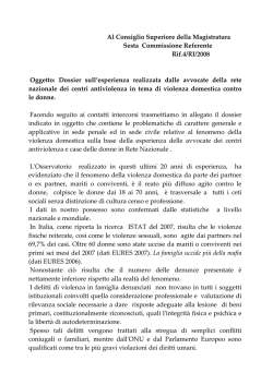 Dossier realizzato dalla rete delle avvocate dei Centri antiviolenza
