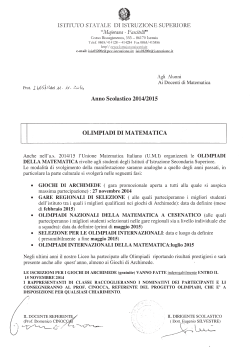 olimpiadi di matematica 2014/2015