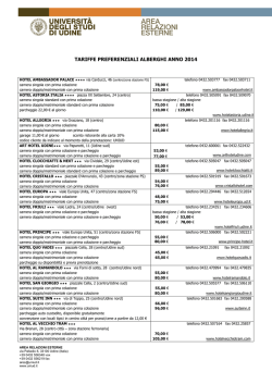 lista degli alberghi - Associazione dei Geografi Italiani