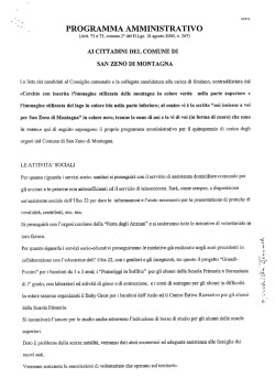 Lista n. 1 – Candidato Sindaco Finotti Graziella – Noi con voi per