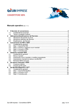 Manuale modulo di conversione a SEPA Ver 1.1 del 05