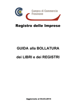 Guida alla bollatura dei libri e dei registri