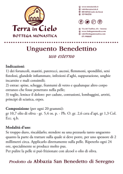 Unguento Benedettino come si usa Abbazia San