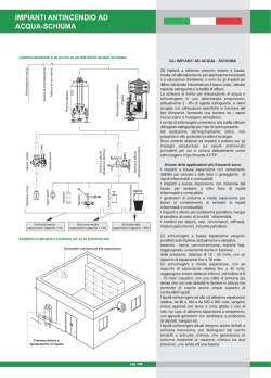 Impianti antincendio acqua/schiuma
