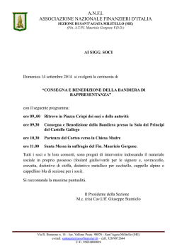 Invito per soci Cerimonia Bandiera