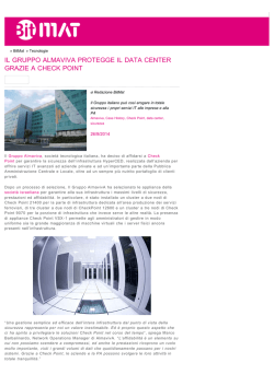 Il Gruppo Almaviva si protegge con le appliance di Check Point