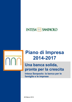 Piano di Impresa 2014-2017 - FABI Gruppo Intesa Sanpaolo