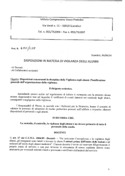 Disposizioni in materia di vigilanza scolastica
