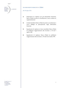 aggiornamento normativo n 27-2014