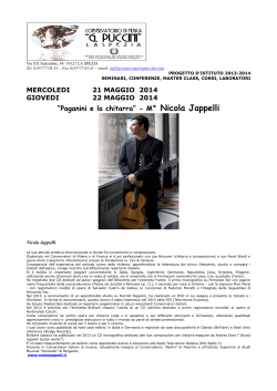 Master Class Jappelli - Conservatorio Giacomo Puccini