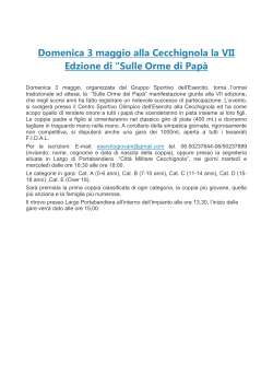 3 maggio 2014 - Cecchignola - VII sulle orme di Papa