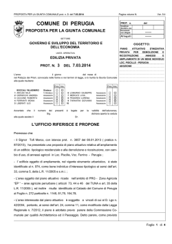 Proposta per la Giunta