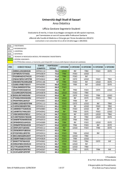 Graduatoria generale Professioni Sanitarie con assegnazioni AA