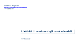 Magnani slides 18.02.14 - Dipartimento di Economia