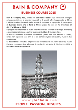 BUSINESS COURSE 2015 - Studenti e laureati