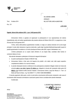 IL SEGRETARIO GENERALE (Dott.ssa Giuliana