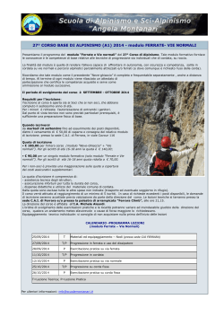 "Ferrate-vie normali" del Corso di Alpinismo 2014