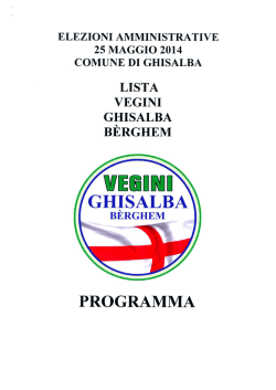 LISTA VEGINI - Comune di Ghisalba