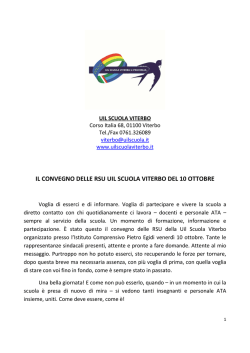 IL CONVEGNO DELLE RSU UIL SCUOLA VITERBO DEL 10