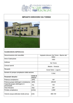 IMPIANTO IDROVORO VIA TORINO