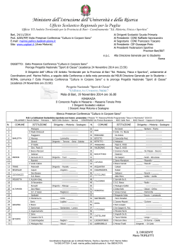 Nota del 24/11/2014 - Ambito Territoriale per la provincia di Bari