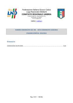 commissione disciplinare - FIGC Comitato Regionale Umbria