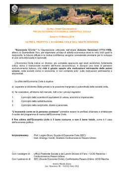 Economia Civile2014 - Eremo di Monte Giove