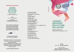 i diversi orizzonti delle cure palliative - Ordine dei medici